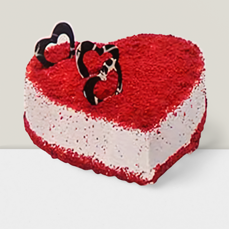 Red Heart Cake